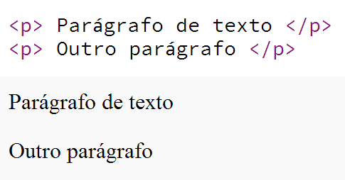 Exemplo de um parágrafo.